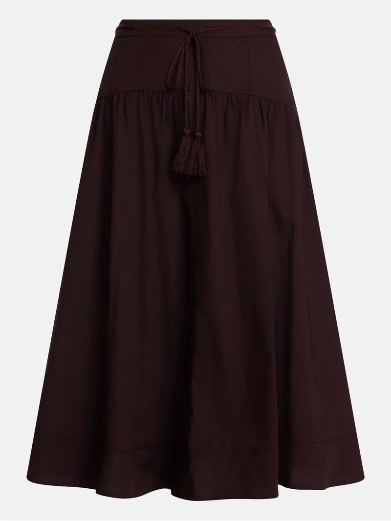 Scenario Women's and Women's Plus Tie Waist Midi Skirt, Sizes XS-4X | Walmart (US)