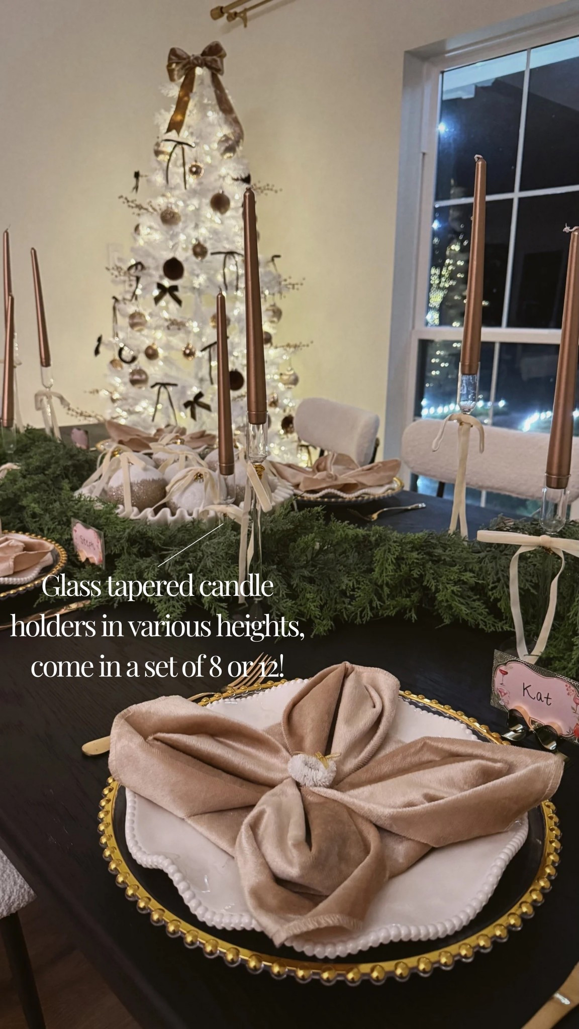 Amazon tablescape | glass tapered candles 



#LTKCyberWeek #LTKSaleAlert #LTKHome