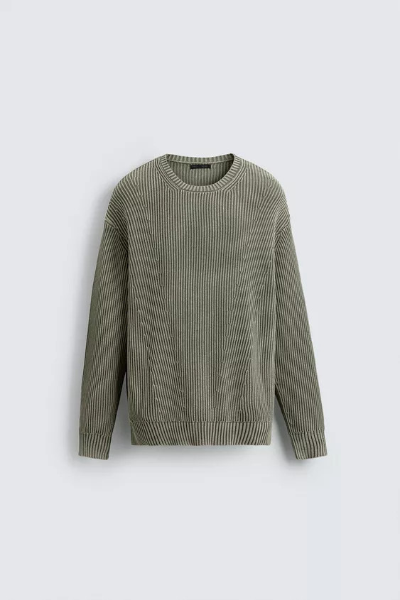 WASHED RIBBED SWEATER | Zara US