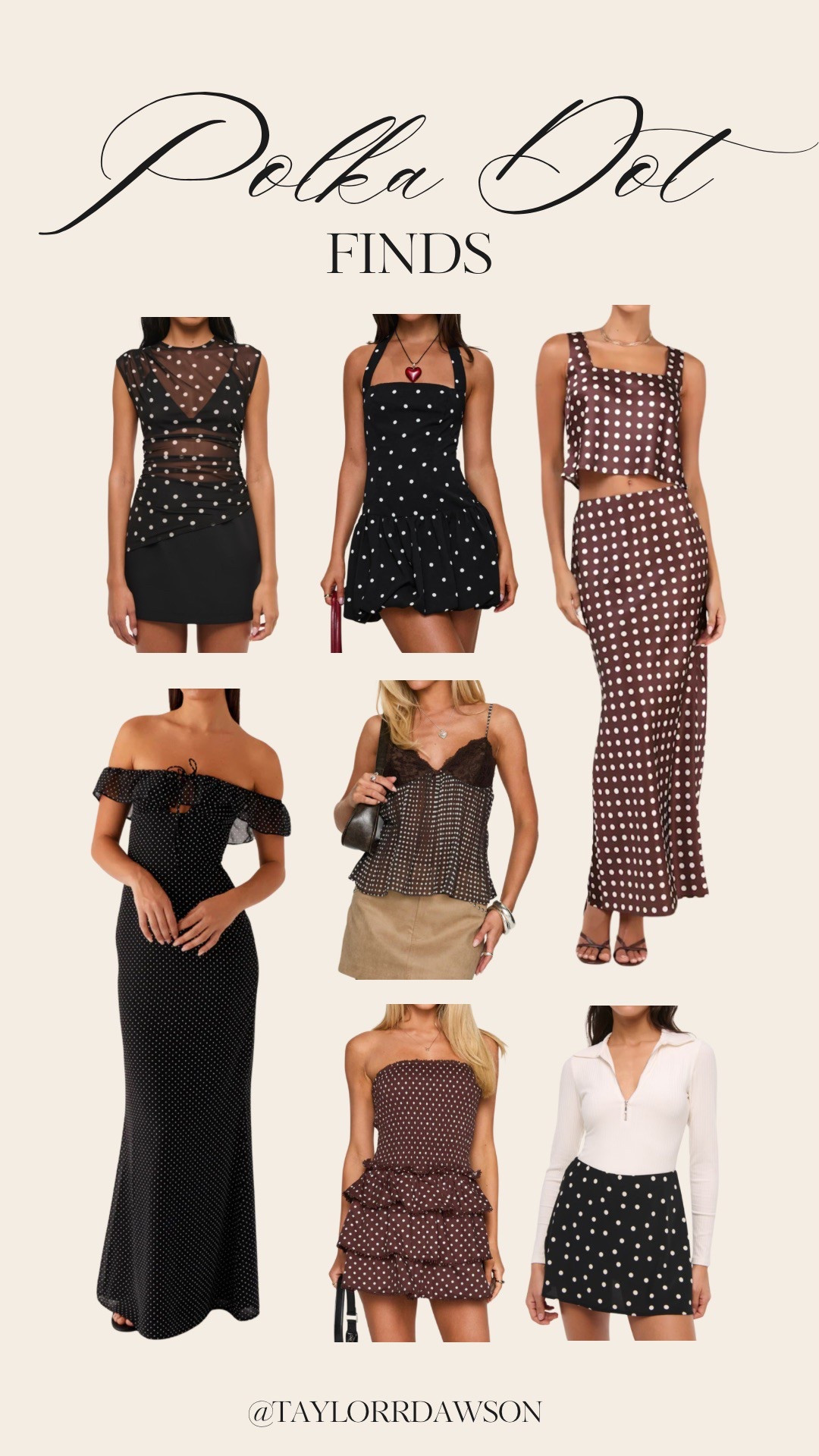 Polka dot finds!

polka dot style, polka dot dress, bubble dress, polka dot skirt, maxi skirt, polka dot set, summer set, matching set, mesh top, brown polka dot, mesh polka dot

#LTKFindsUnder100 #LTKStyleTip #LTKItBag