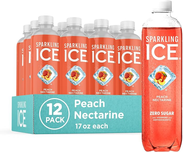 Sparkling Ice, Peach Nectarine Sparkling Water, Zero Sugar Flavored Water, with Vitamins and Anti... | Amazon (US)