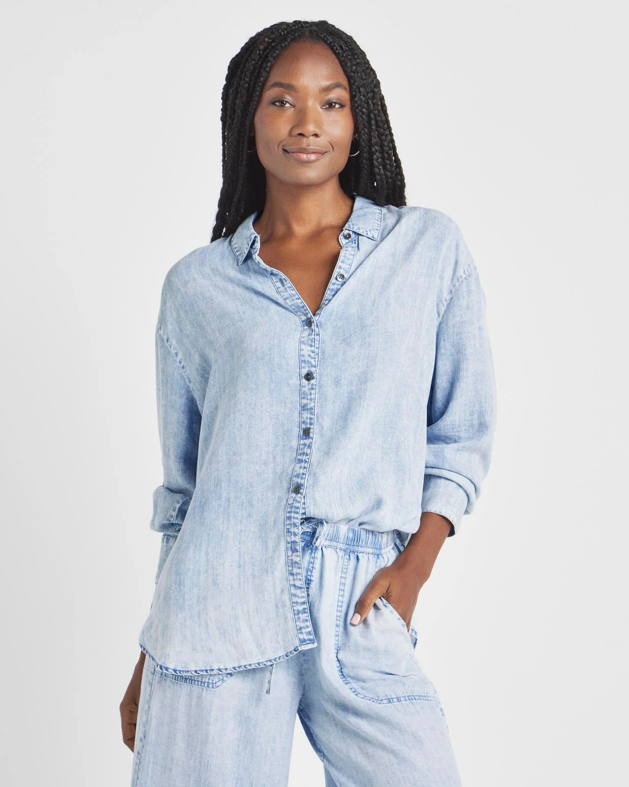 Bleached Indigo Button Down | Splendid