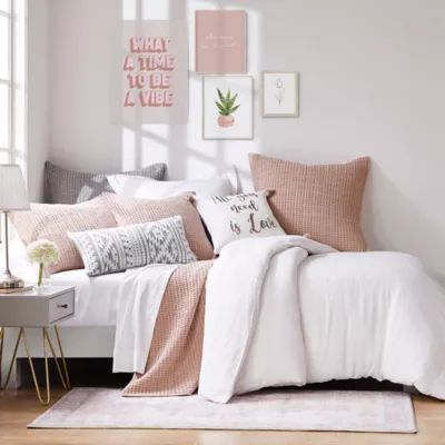 Levtex Home Washed Linen King Duvet Cover in White | Bed Bath & Beyond
