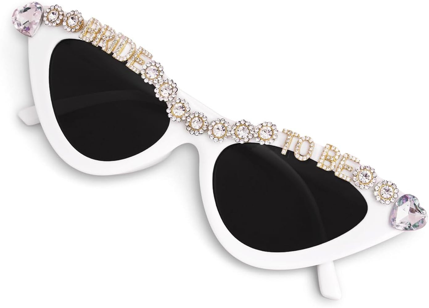 xo, Fetti Bachelorette Party Bride To Be Sunglasses | White Cat Eye Bedazzled Bach Decoration, Br... | Amazon (US)