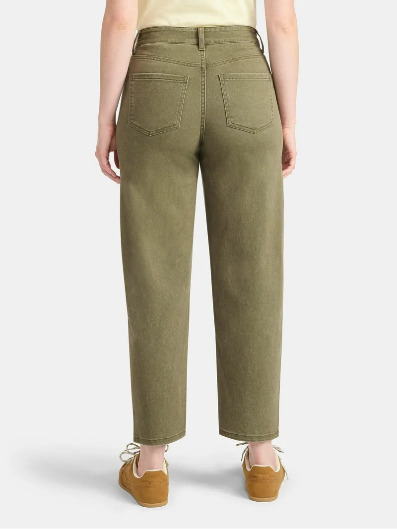 Time and Tru Women's High Rise Barrel Jeans, Sizes 0-20 | Walmart (US)