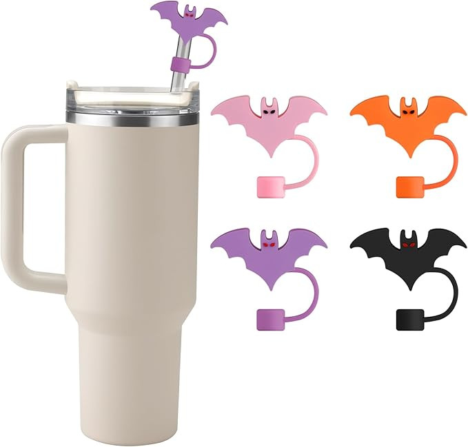 Halloween Silicone Straw Covers Cap for Stanley Cup, Cute Straw Topper for Stanley 30&40 Oz Tumbl... | Amazon (US)