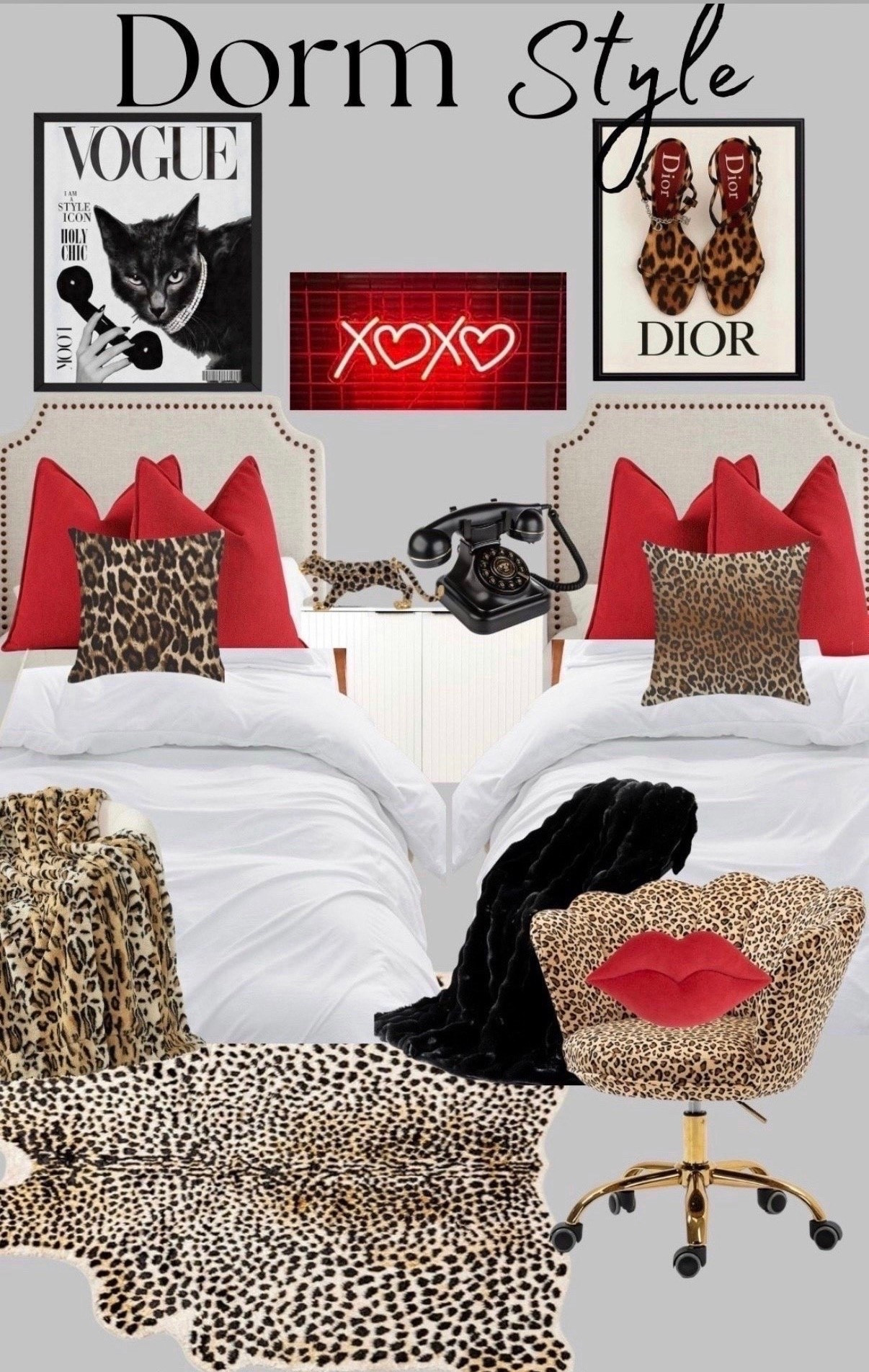 Ole Miss Sorority Dorm Decor 

#olemiss #dormdecor #dormstyle #dormlife #sororitystyle #leoparddorm #lipdecor #leopsrddecor #xoxodecor #voguedecor #artsydorm #fashiondorm #dormority #collegedorm 

Sanwarm Throw Pillow Covers Home Decor Set of 4 Pillow Cases Decorative 20 x 20 Inches Cushion Couch Sofa Pillowcases Leopard Work African Animal Black

Cheetah Print Rug, Leopard Rug 5.2x7 Faux Animal Print Skin Cheetah Area Rug for Bedroom Living Room Animal Fur Hide Rustic Antelope Multicolor

S Forever Home Decor Cube Tissue Box Holders PU Leather Square Tissue Box Cover (Leopard)

TelPal Red Mouth Telephone Wired Novelty Sexy Lip Phone Gift Cartoon Shaped Real Corded Landline Home Office Phones Furniture Decor

ZWJD Red Pillow Covers 26x26 Set of 2 Chenille Red Throw Pillow Covers with Elegant Design Soft and Luxurious Decorative Throw Pillows for Couch, Bed, and Home Decor

Bedsure Duvet Cover Twin/Twin XL Size - 2 Pieces Prewashed Extra Soft Bedding Set, Includes 1 Twin Duvet Cover 68x90 Inches with Zipper Closure & 1 Pillow Sham, Comforter Not Included, White

Cozy Bliss Luxury Faux Fur Throw Blanket Leopard Print, Non Shedding Double Sided Sherpa Blankets Super Soft Fluffy Thick Warm Throws Home Decor for Couch Bed Sofa Women,50"*60"Inches Brown Leopard

3D Lip Throw Pillow Decorative Little Pillows Soft Cute Cushion for Sofa Couch Bed Home Decor Girls 11 x 18 Inches Red

LOARTVE 9Pcs Trendy Red Leopard Wall Art Prints Funky Lucky 8 Ball Posters Preppy Cheetah Aesthetic Wall Decor Pictures Girly Bedroom Apartment Dorm Unframed 8x10in

Jwest Pen Holder, Makeup Brush Holder Ceramic Shiny Gold Leopard Cheetah Pattern Animal Pencil Cup for Girls Women Durable Stand Desk Organizer Storage Gift for Office, Classroom, Home Light Brown

SONGMICS Makeup Organizer, 3-Tier Skincare Organizer Countertop, Customizable, 2 Types of Accessories, Jewelry Holder, for Vanity, Bedroom, Bathroom, Champagne Gold UJKA013A01

Sangyn Retro Landline Telephone Classic Rotary Design Old Fashioned Corded Desk Phone for Home and Office

#LTKStyleTip

#LTKU #LTKHome #LTKmomlife