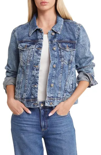 Free People We the Free Rumors Denim Jacket in Light Indigo at Nordstrom Rack, Size Small | Nordstrom Rack