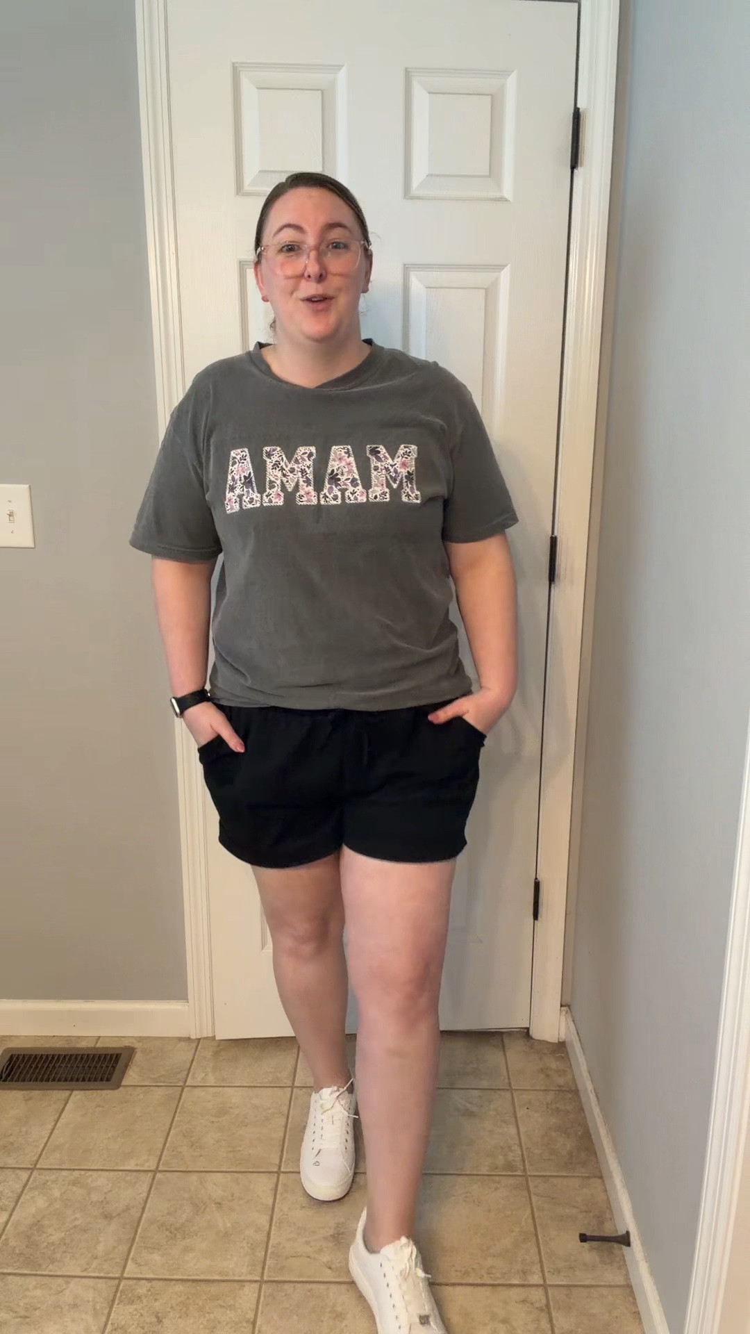 Who else is guilty of planning cute outfits but then just going back to your comfy clothes? 🙋🏼‍♀️ I have these shorts in multiple colors! And go check out the shoes on TikTok @nomatch

#LTKootd #LTKmomlife #LTKMidsize