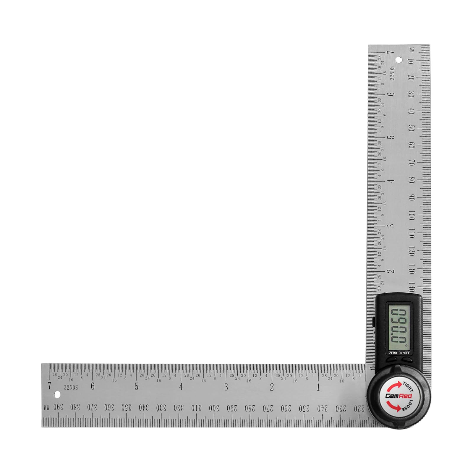 GemRed 82305 Digital Angle Finder GemRed Protractor Stainless steel 7inch 200mm (Black Button) | Amazon (US)