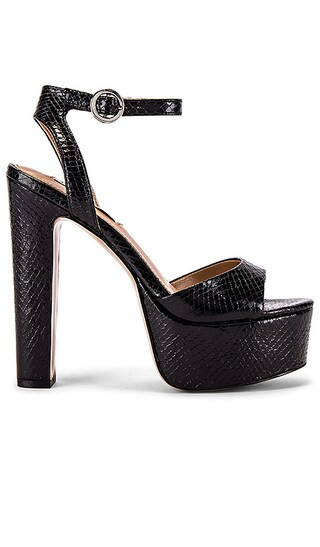 Skyla Platform Heel in Black Snake | Revolve Clothing (Global)