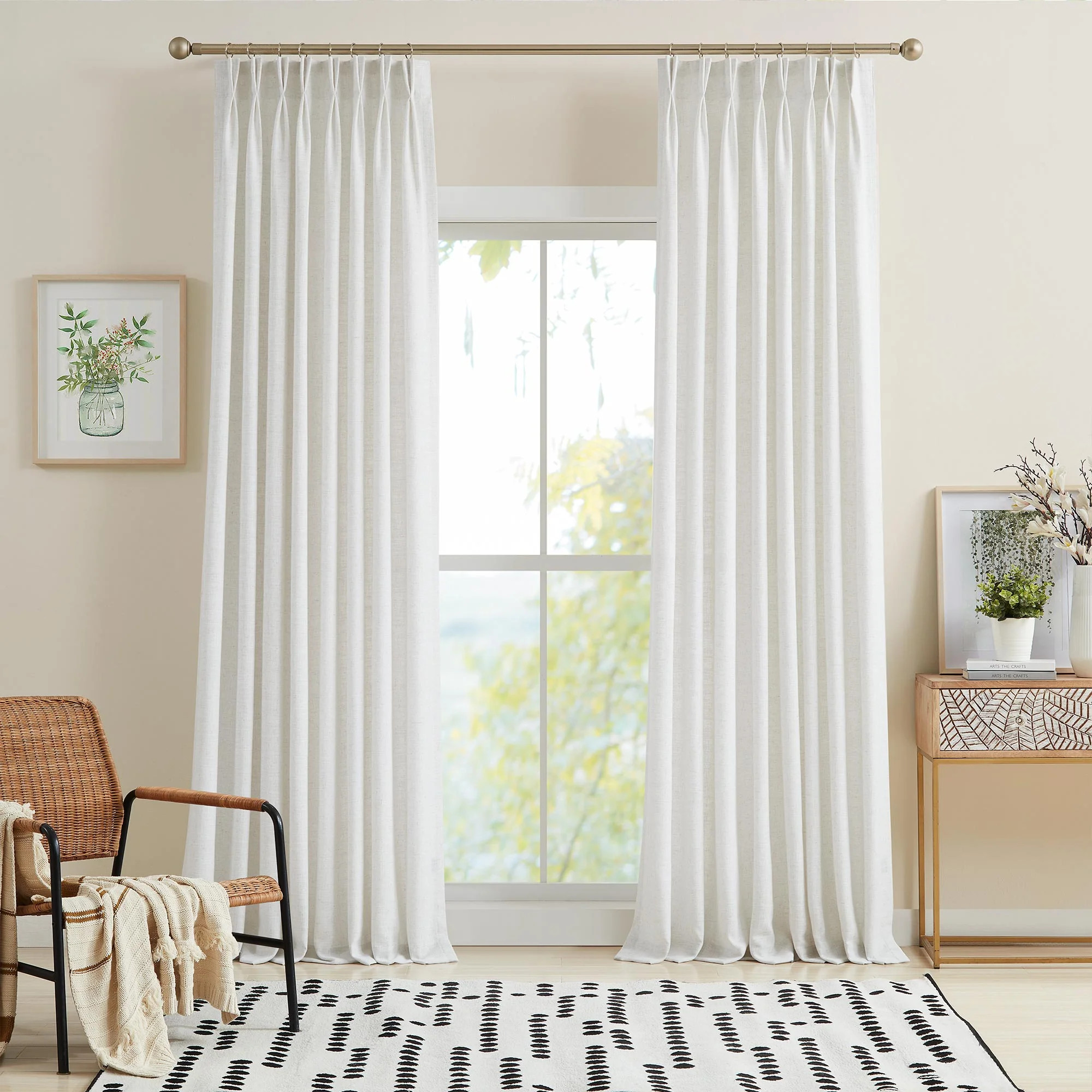 Lesley Linen Blend Curtains | Curtarra