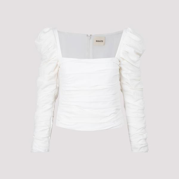 Khaite Shawna Square-Neck Top | Cettire Global