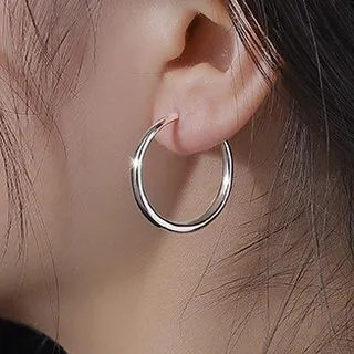 Sterling Silver Hoop Earring | YesStyle Global