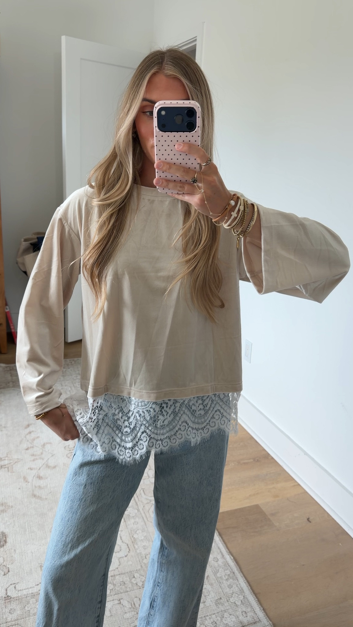 Amazon size small Womens Velvet Lace Hem Tops Loose Fit Long Sleeve Blouse
Casual Cropped Lace Patchwork Pullover, Crewneck, Drop Shoulder, Lightweight Soft Comfort, Vintage Fall Daily Outing Layering

#LTKootd #LTKSaleAlert #LTKSeasonal