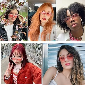 4 Pieces Retro Vintage Sunglasses Small Square Rectangle 90s Glasses Trendy Y2K for Women Aesthet... | Amazon (US)