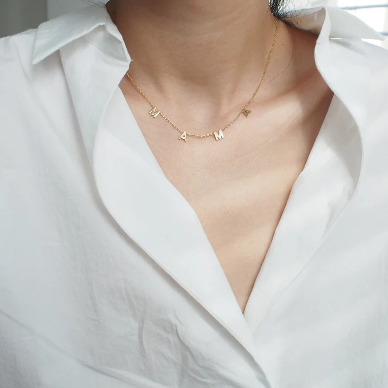 Ready-to-ship  Mama Necklace  Mom Necklace  Mother's | Etsy | Etsy (US)