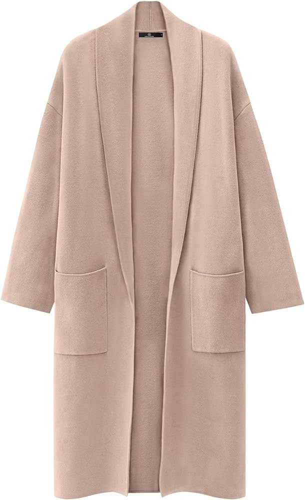 LILLUSORY Women's Oversized Long Cardigan Sweaters 2023 Fall Trendy Coatigan Lightweight Jackets ... | Amazon (US)