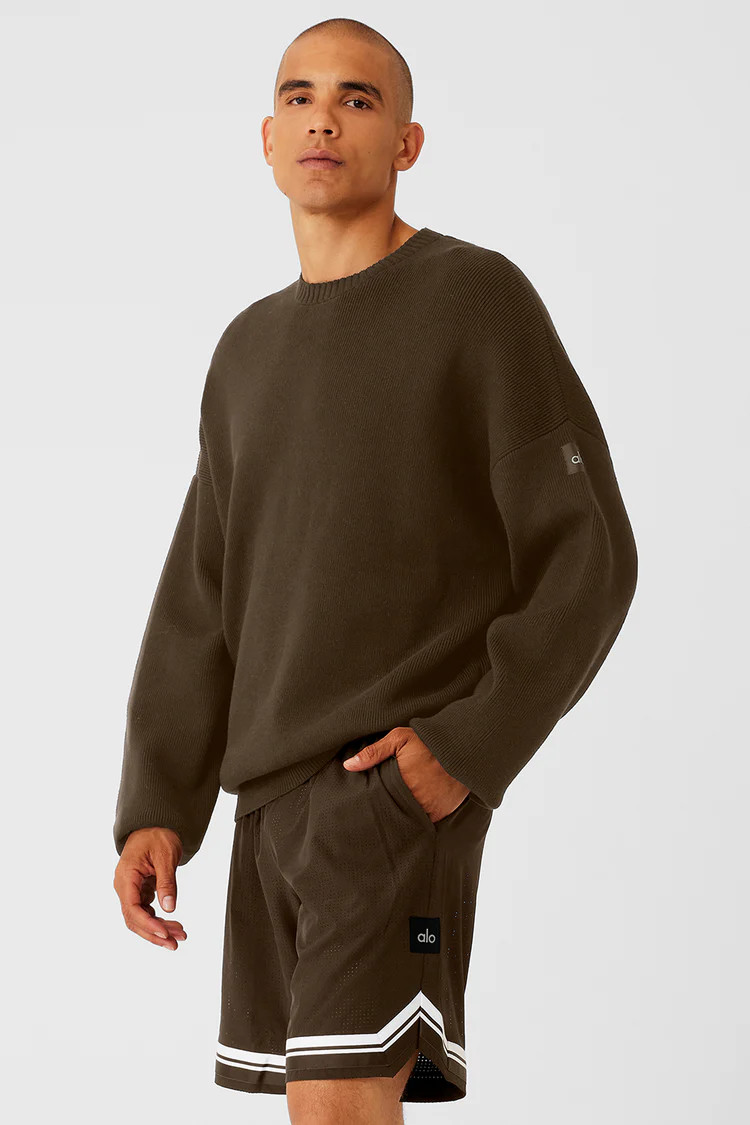 Scholar Crew Neck Sweater - Espresso | Alo Yoga (US)