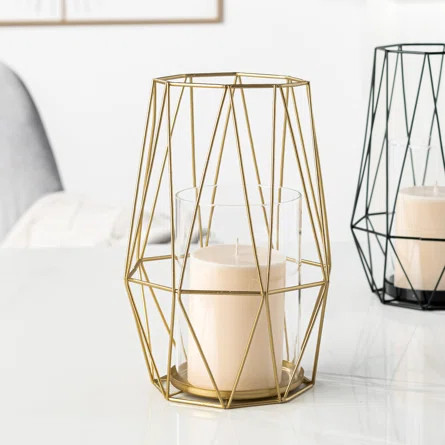 Diamond Deco Metal Tabletop Hurricane | Wayfair North America