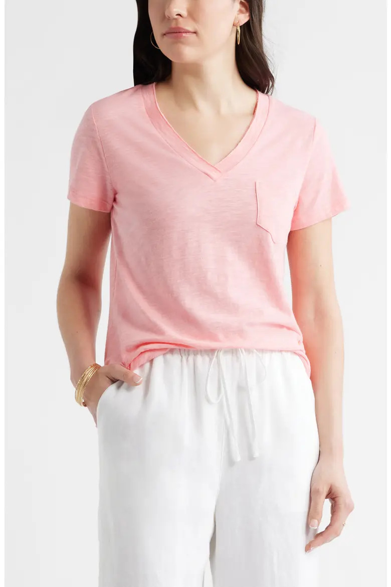Cotton & Modal V-Neck T-Shirt (Women) | Nordstrom | Nordstrom