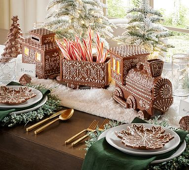 Handcrafted Ceramic Gingerbread Train | Pottery Barn (US)