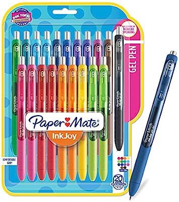Paper Mate InkJoy Gel Pens, Medium Point, Assorted Colors, 20 Count - 1951718 | Amazon (US)