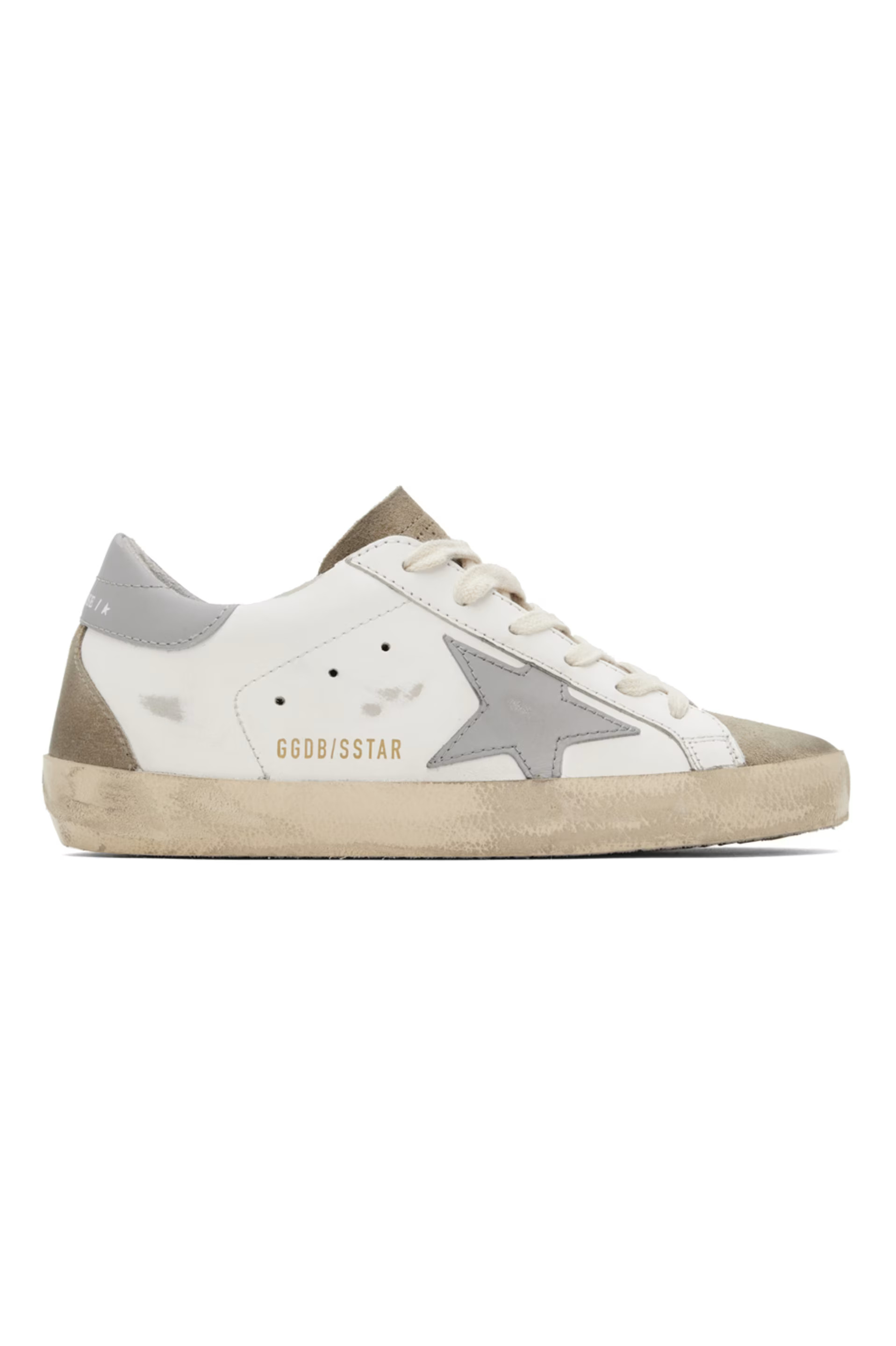 Golden Goose - White & Taupe Super-Star Classic Sneakers | SSENSE