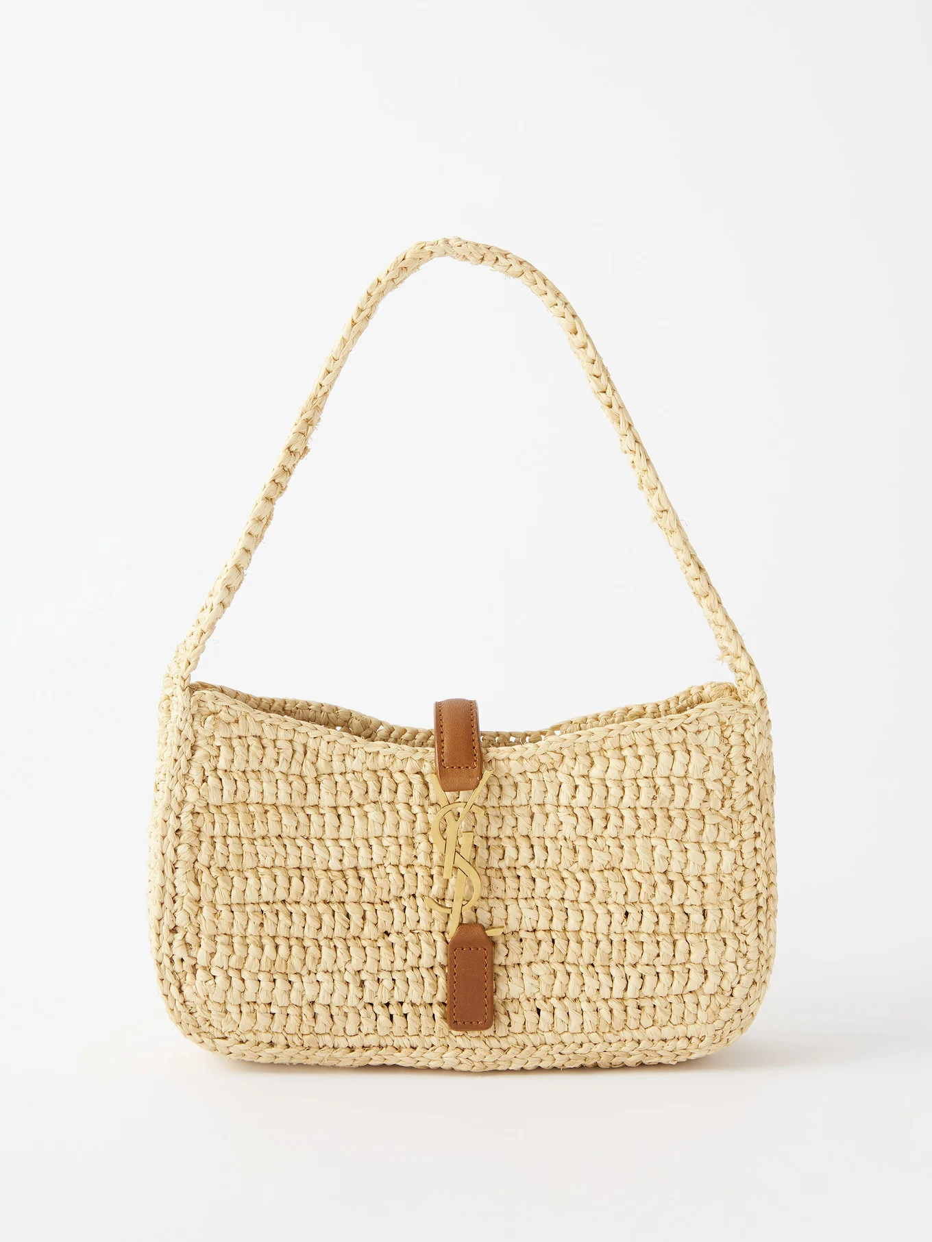 Le 5 à 7 mini faux-raffia shoulder bag | Saint Laurent | Matches (UK)