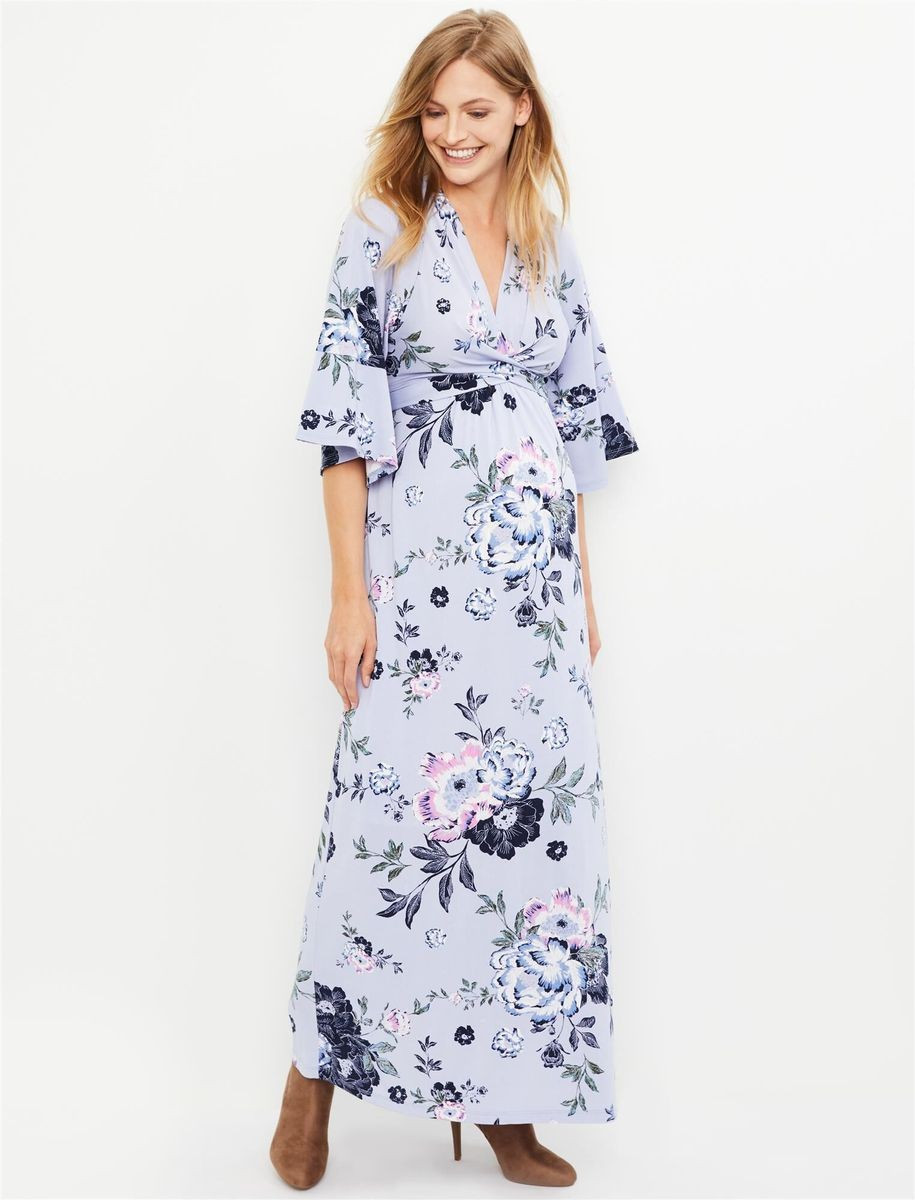 Jessica Simpson Wrap Kimono Sleeve Maternity Dress | Motherhood Maternity