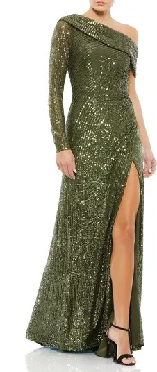 Mac Duggal Sequin One-Shoulder Gown | Nordstrom | Nordstrom