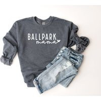 Ballpark Mama Sweatshirt, Mom Sweater, Shirt, Baseball Softball & Crewneck | Etsy (US)