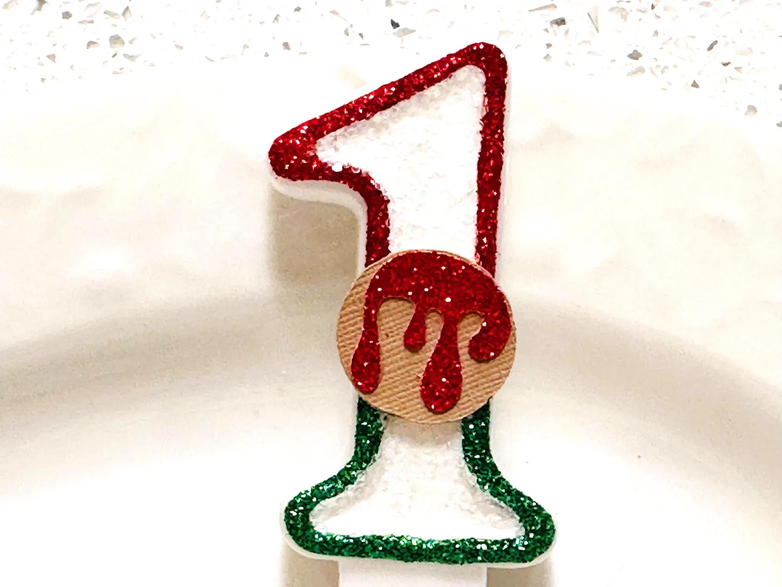 Little Meatball Birthday Candle: Hand-Painted Glitter Number Candle | Etsy (Global)