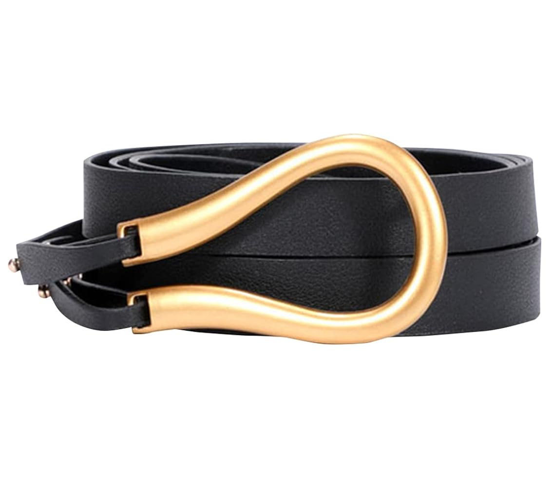 Women PU Leather Waist Belt Double Strap Tie Wrap Cinch Belt | Amazon (US)