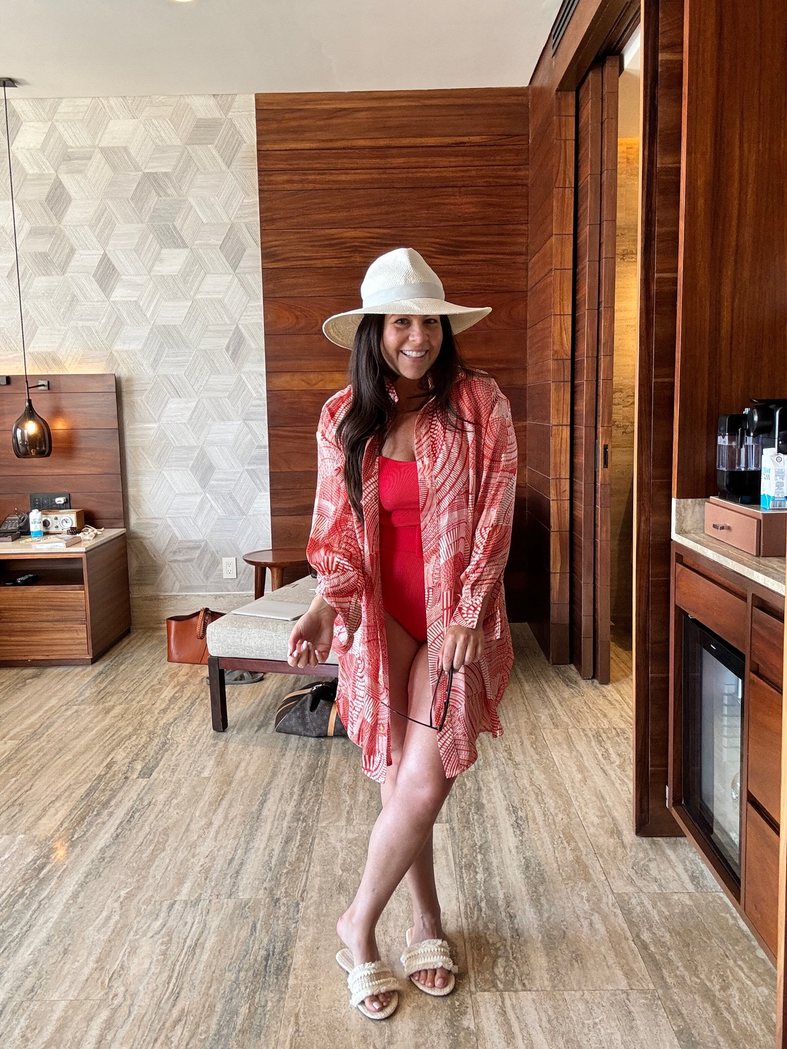 Red on Red cover up for Los Cabos!!

#redbathingsuit #bathingsuit #travel #pooloutfit #beachlook #vici #beachriot #janessaleon #beachhat 

#LTKTravel #LTKStyleTip #LTKSwim