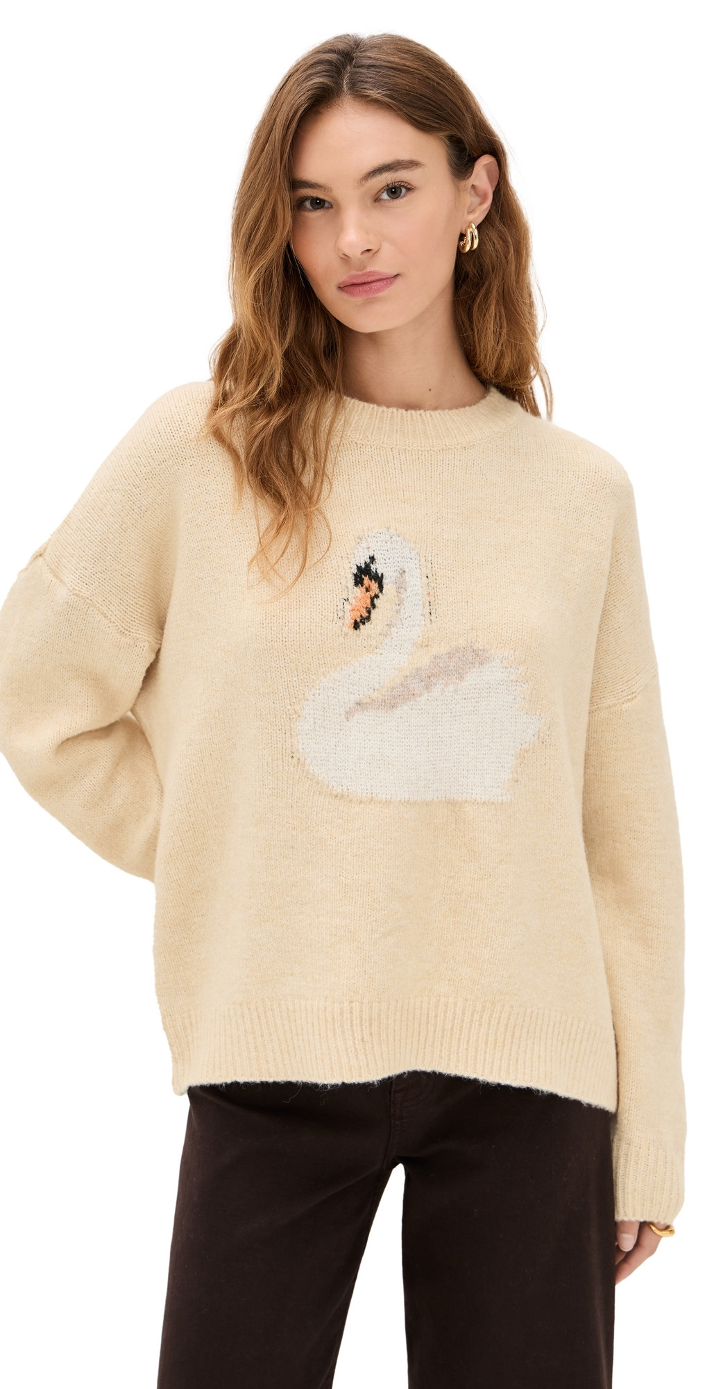 Bailey Rose Swan Sweater Buttermilk M | Shopbop