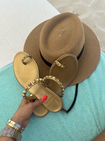 Jelly sandals I love! In gold Amazon straw hat with sun protectionn

#LTKSaleAlert #LTKFindsUnder100 #LTKFindsUnder50