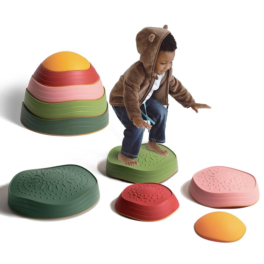 makarci Balance stepping stones for kids, non-slip toddlers sensory toys outdoor or indoor play, ... | Amazon (US)