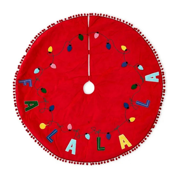 Holiday Time 48inch Falala Light Chain Christmas Tree Skirt - Walmart.com | Walmart (US)