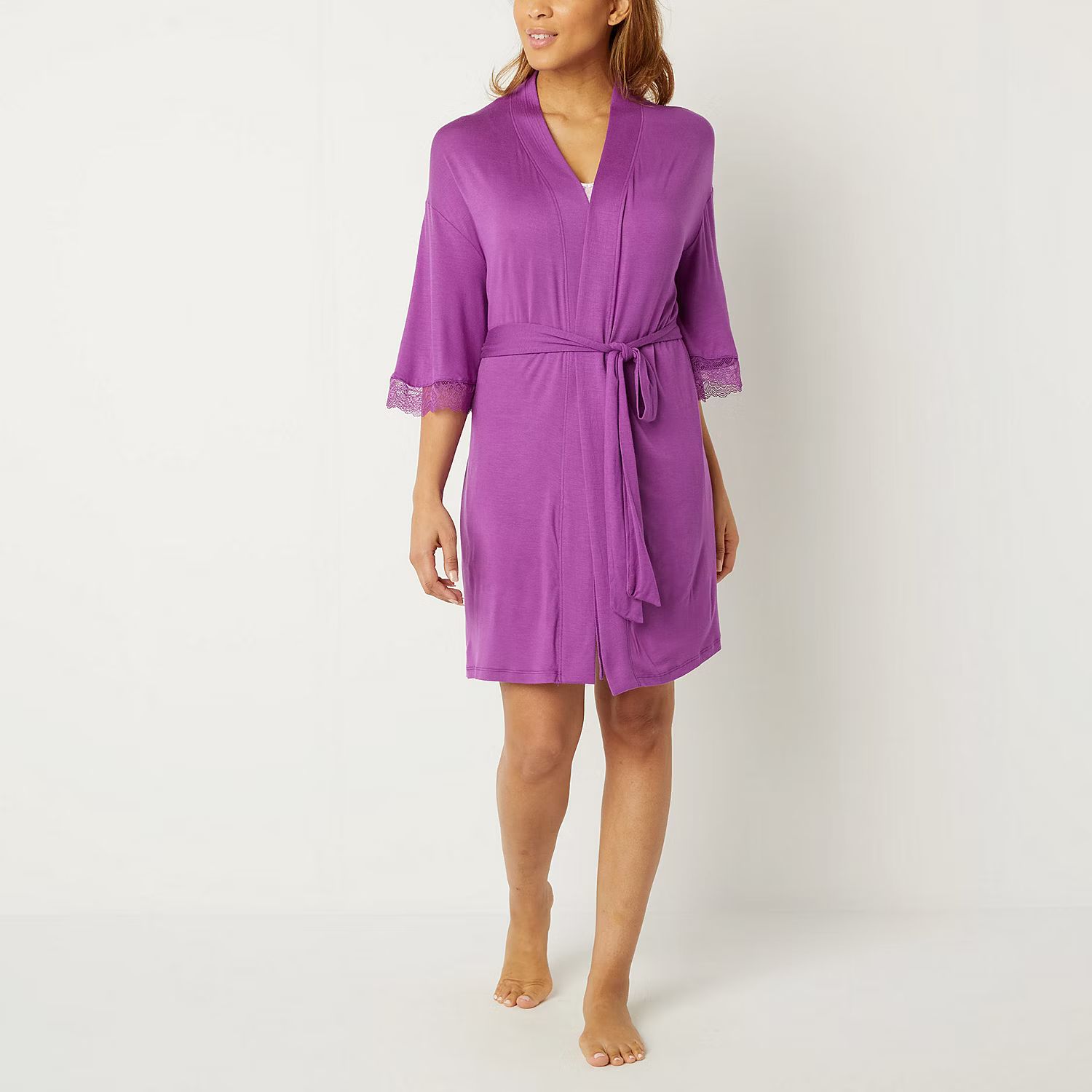 Ambrielle Womens Elbow Sleeve Short Length Robe | JCPenney