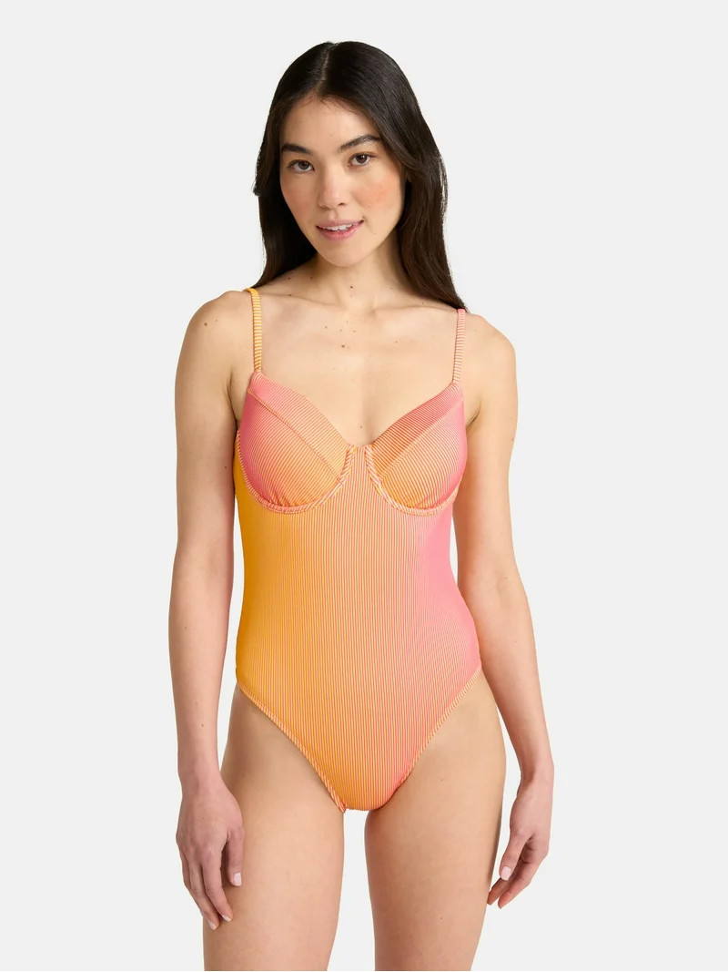 Best seller No Boundaries Cheeky One-Piece Swimsuit, Women’s XXS-XXL $19.98 | Walmart (US)