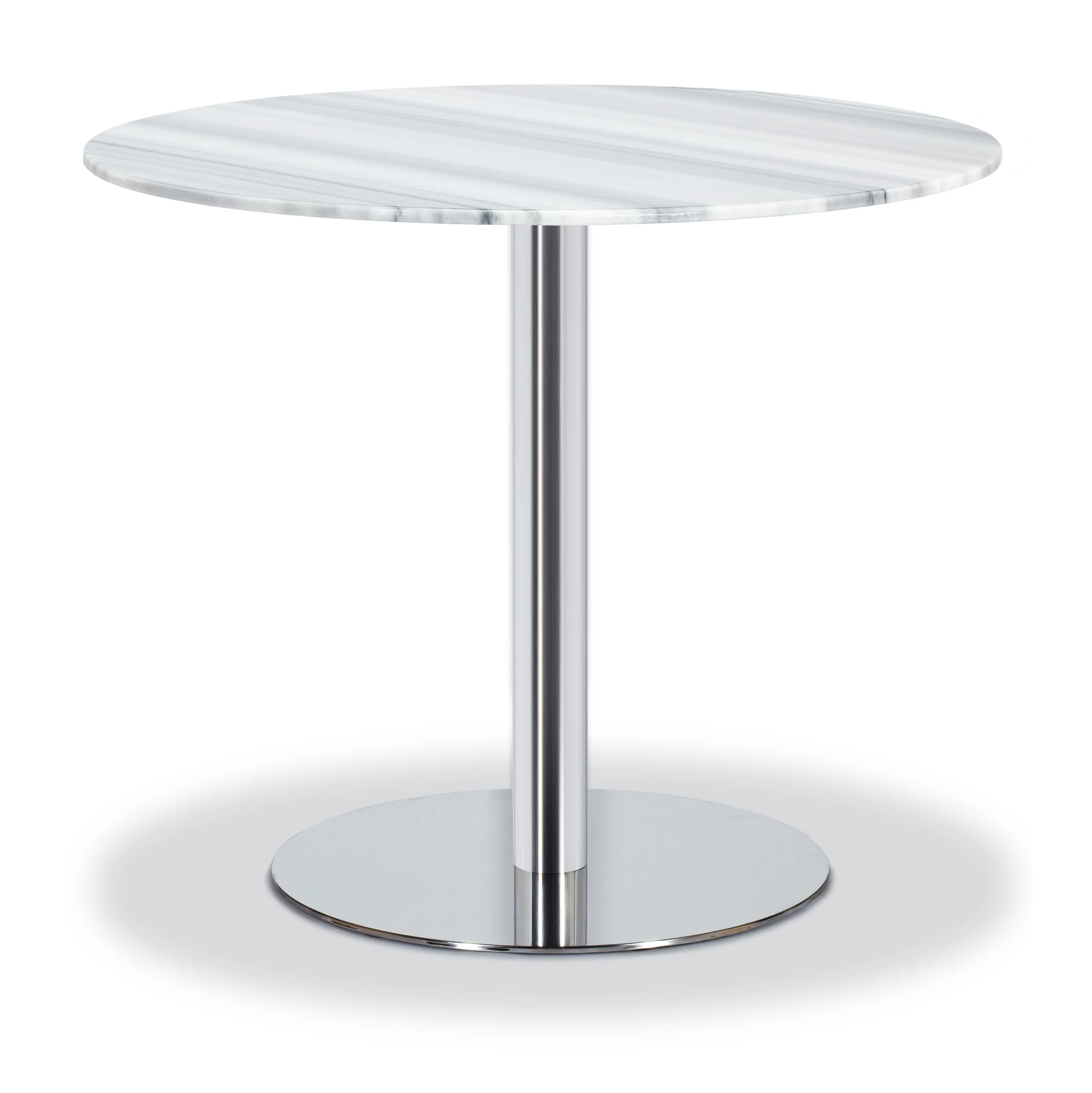 Johnette Round Marble Top Metal Base Dining Table | Wayfair North America