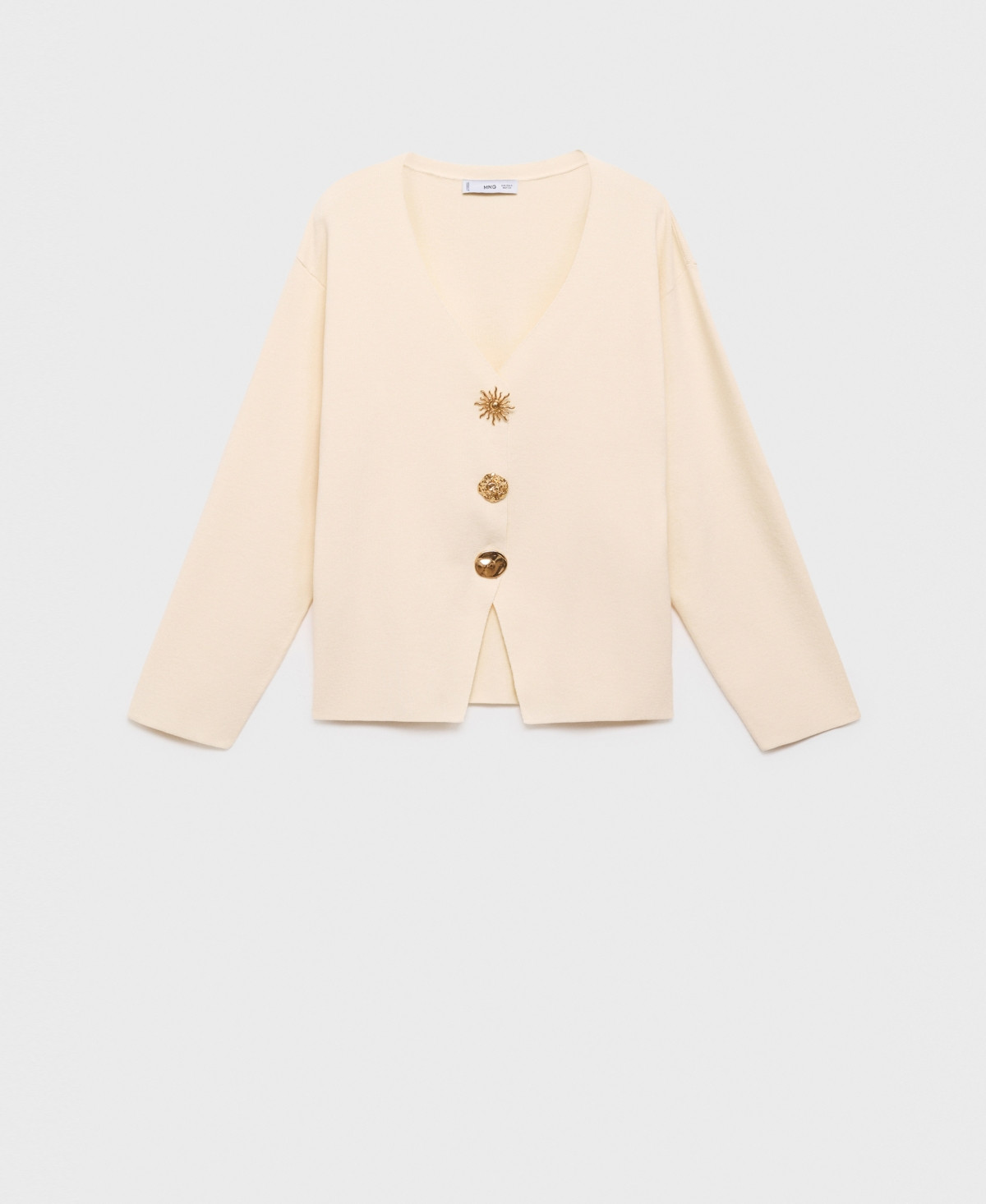 Mango Women's Jewel Buttons Knitted Jacket - Ecru | Macy's