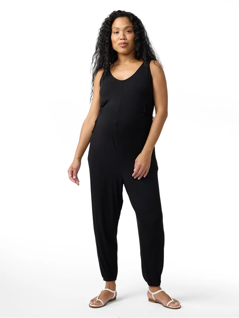 Ingrid & Isabel For Every Belly Women's Maternity Sleeveless Knit Leisure Jumpsuit, Sizes S-XXL | Walmart (US)