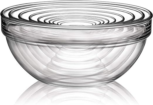 Amazon.com: Luminarc Stackable Bowl 10-Piece Set, Glass, 1, Clear : Home & Kitchen | Amazon (US)