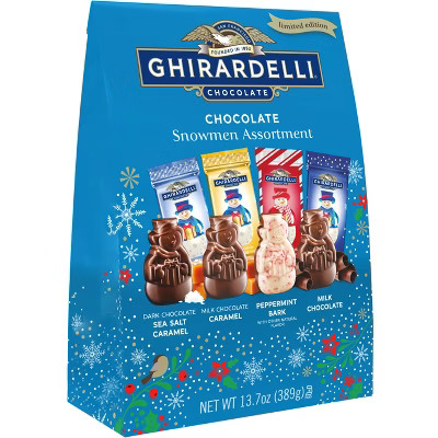 Ghirardelli Christmas Snowmen Assortment XL Bag - 13.7oz | Target