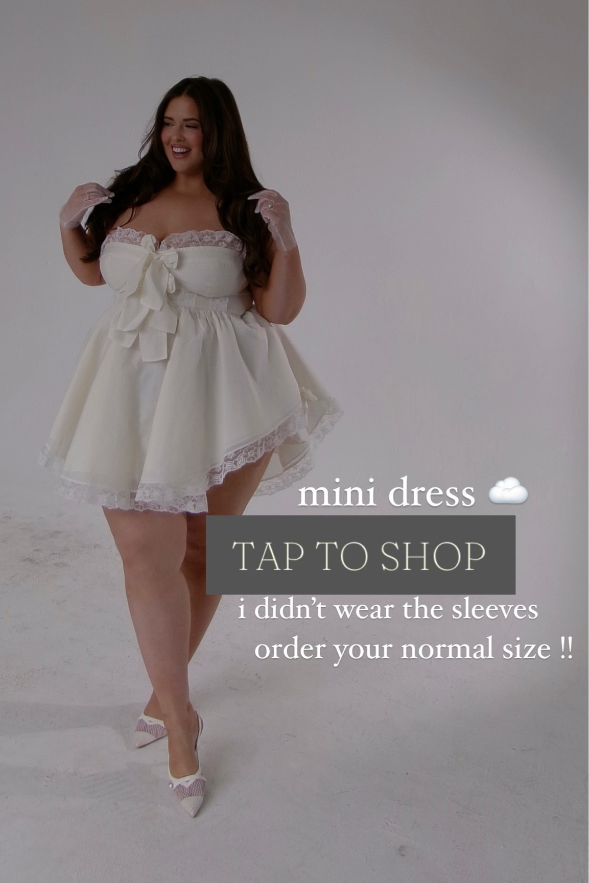 mini dress ☁️ i didn’t wear the sleeves  order your normal size !!

Wedding, save the date, bridal, bride, plus size bride, wedding dress, white dress

#LTKStyleTip #LTKWedding #LTKPlusSize