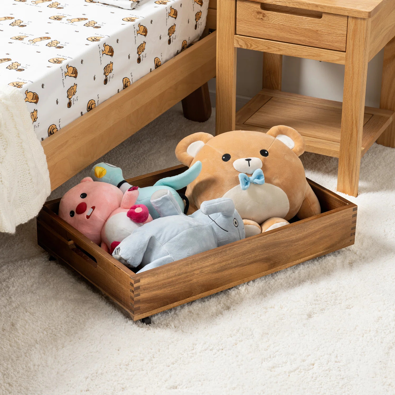 Acacia Wood Under Bed Storage With WheelsByMillwood Pines4.6Rated 4.6 out of 5 stars.15 ReviewsTh... | Wayfair North America