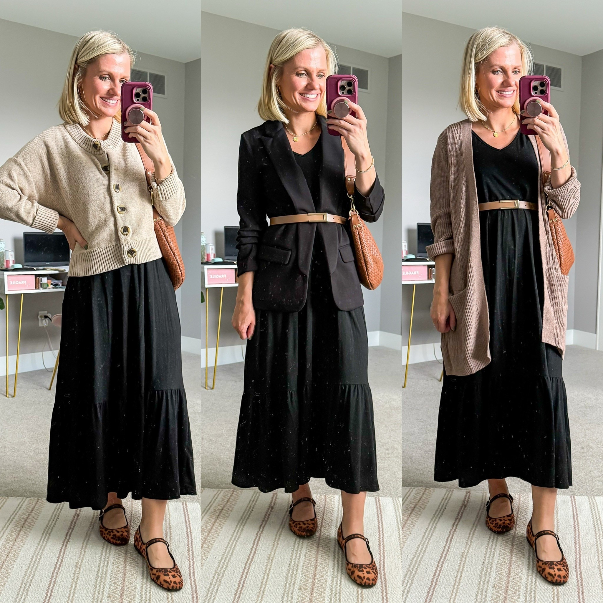 Three fall outfits with a black dress.

#LTKPetite #LTKOver40 #LTKSeasonal