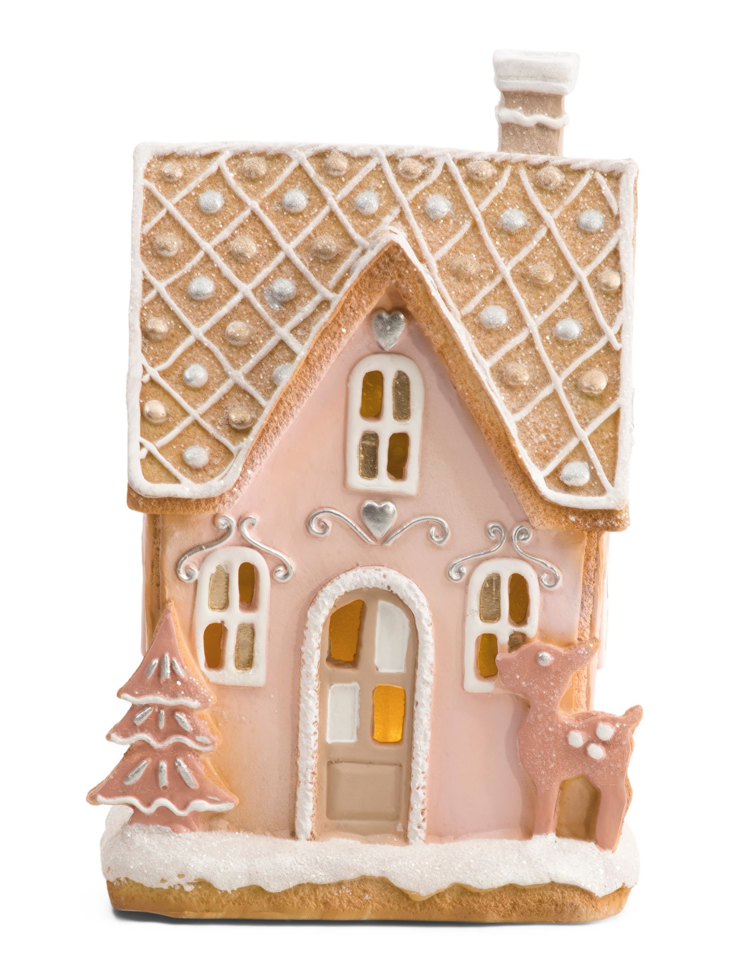 8.5in Led Resin Gingerbread House | TJ Maxx